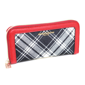 3565<br>タータンチェック<br>ラウンドファスナーウォレット