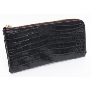4836<br>クロコダイル型押しレザー<br>L字シッパーウォレット