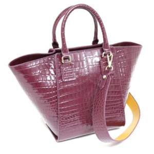 4837<br>クロコダイル型押しレザー<br>2Wayハンドバッグ