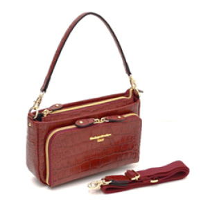 4881<br>クロコダイル型押し<br>2Way多機能ポシェット