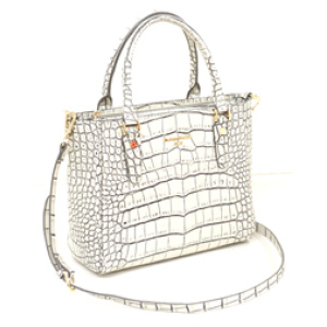 4882<br>クロコダイル型押し<br>2Wayハンドバッグ