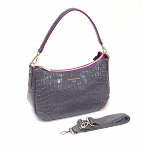 4897<br>スモールクロコダイル型押しレザー<br>2Wayショルダーバッグ