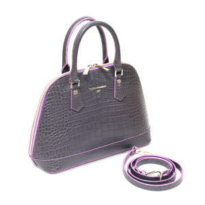 4900<br>スモールクロコダイル型押しレザー<br>2Wayハンドバッグ