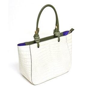 4941<br>クロコダイル型押しレザー<br>トートバッグ