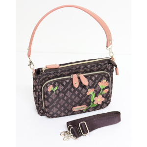 9870<br>フラワー刺繍<br>2Way多機能ポシェット