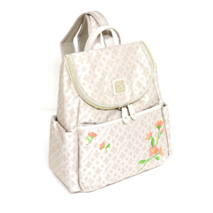 9873<br>フラワー刺繍<br>多機能リュック