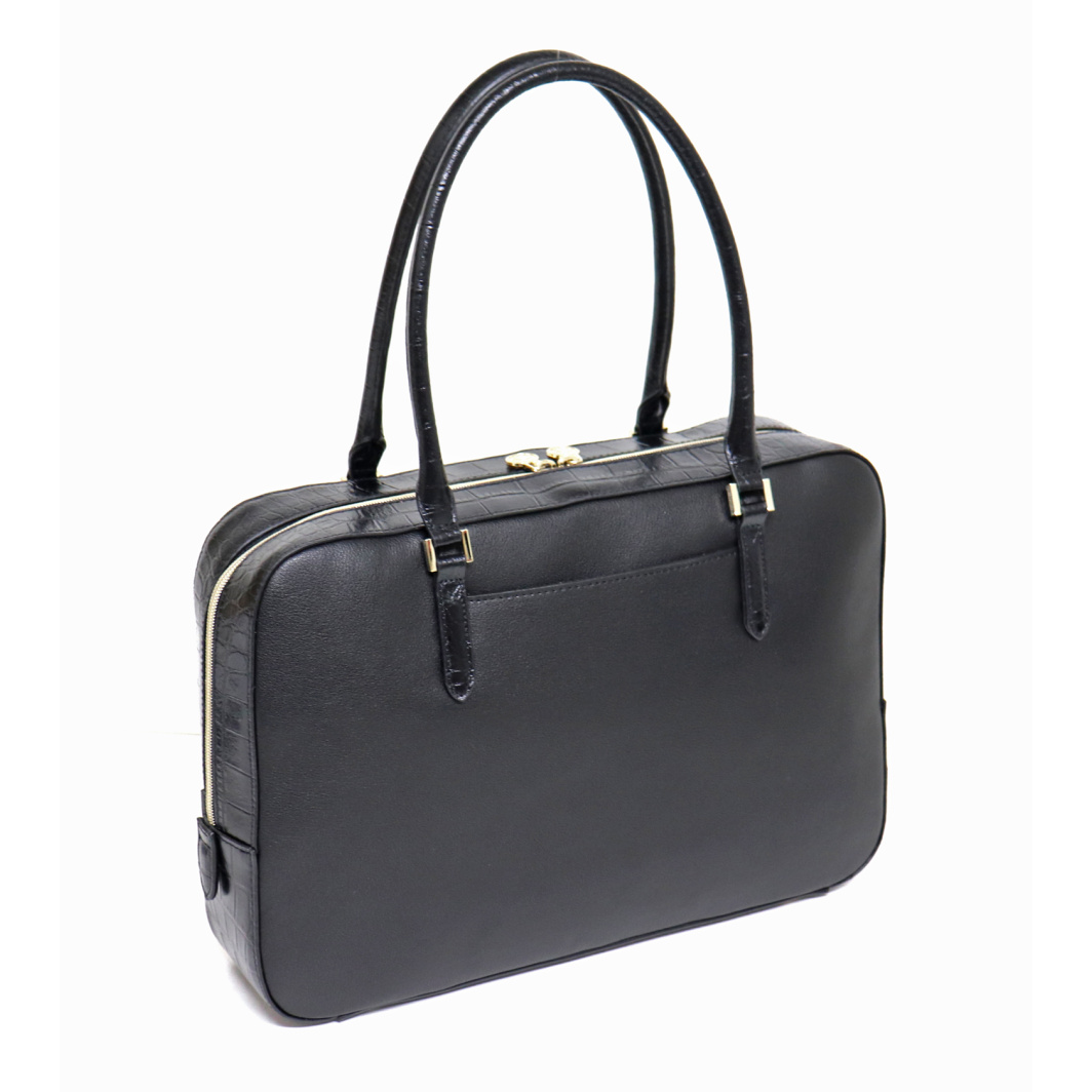 CA-205<br>コンビレザー<br>ボックスハンドバッグ