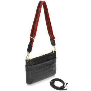 CA-76<br>クロコダイル型押しレザー<br>ショルダーバッグ『タン』